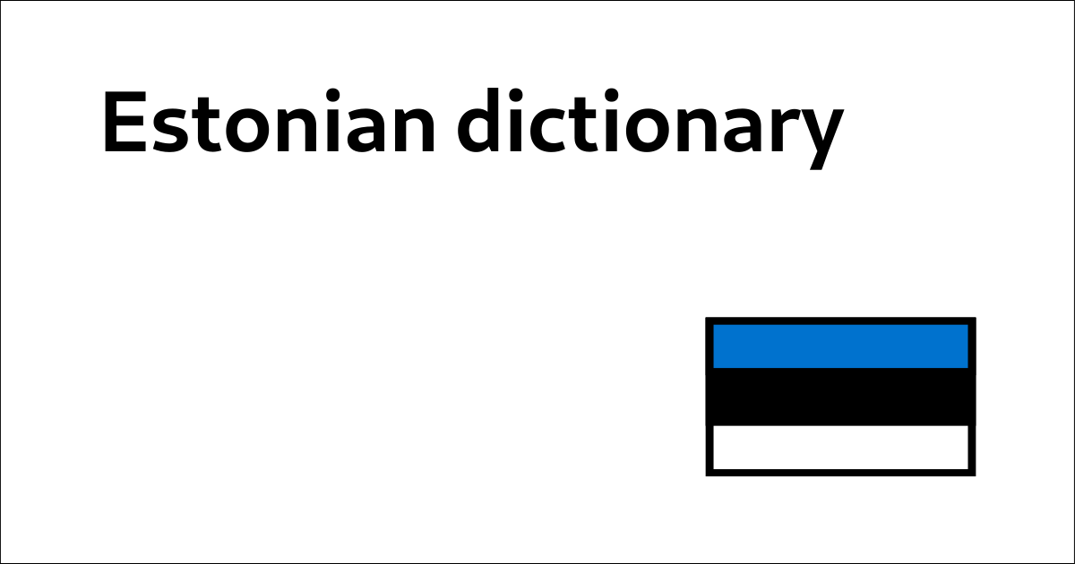 Estonian dictionary
